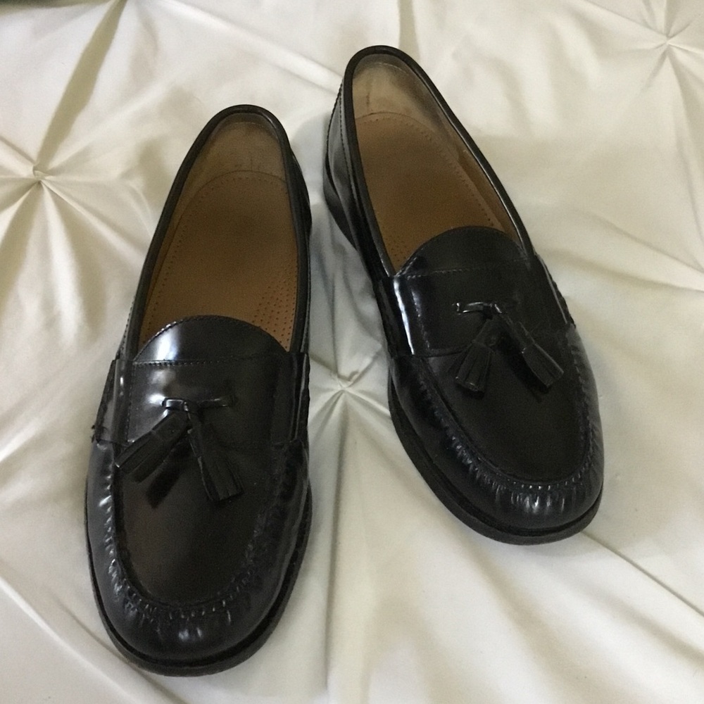 Cole Haan-Men’s Black Leather Tassel Loafers-Great condition